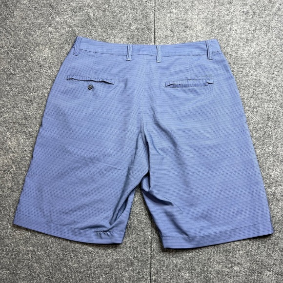 Travis Mathew Loreto Shorts Par 4 Mens 32x9.5 Blue Stripe Performance Golf 75812 - Picture 2 of 11